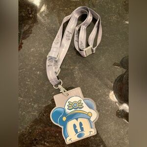 Disney Cruise Line 25th Anniversary Captain Mickey Lanyard Badge holder